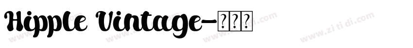 Hipple Vintage字体转换
